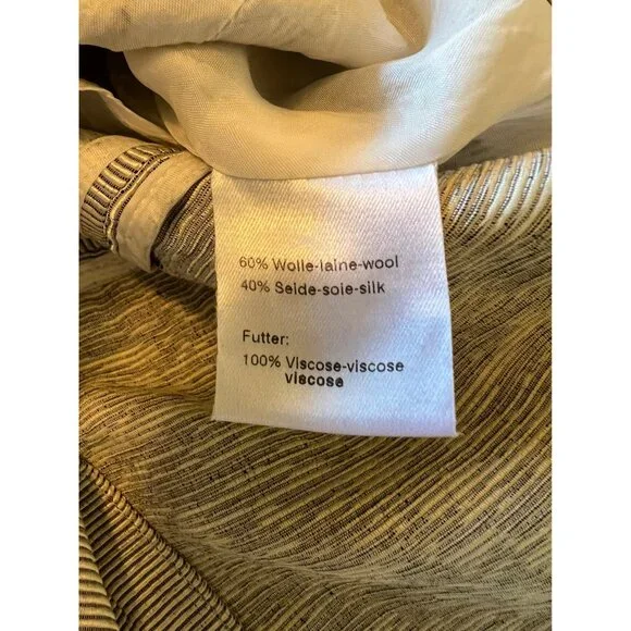 Akris Wool & Silk Career Wear Grey Blazer Size 10 - Picture 9 of 12